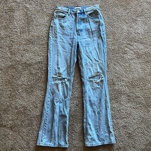 pacsun light wash high rise bootcut jeans